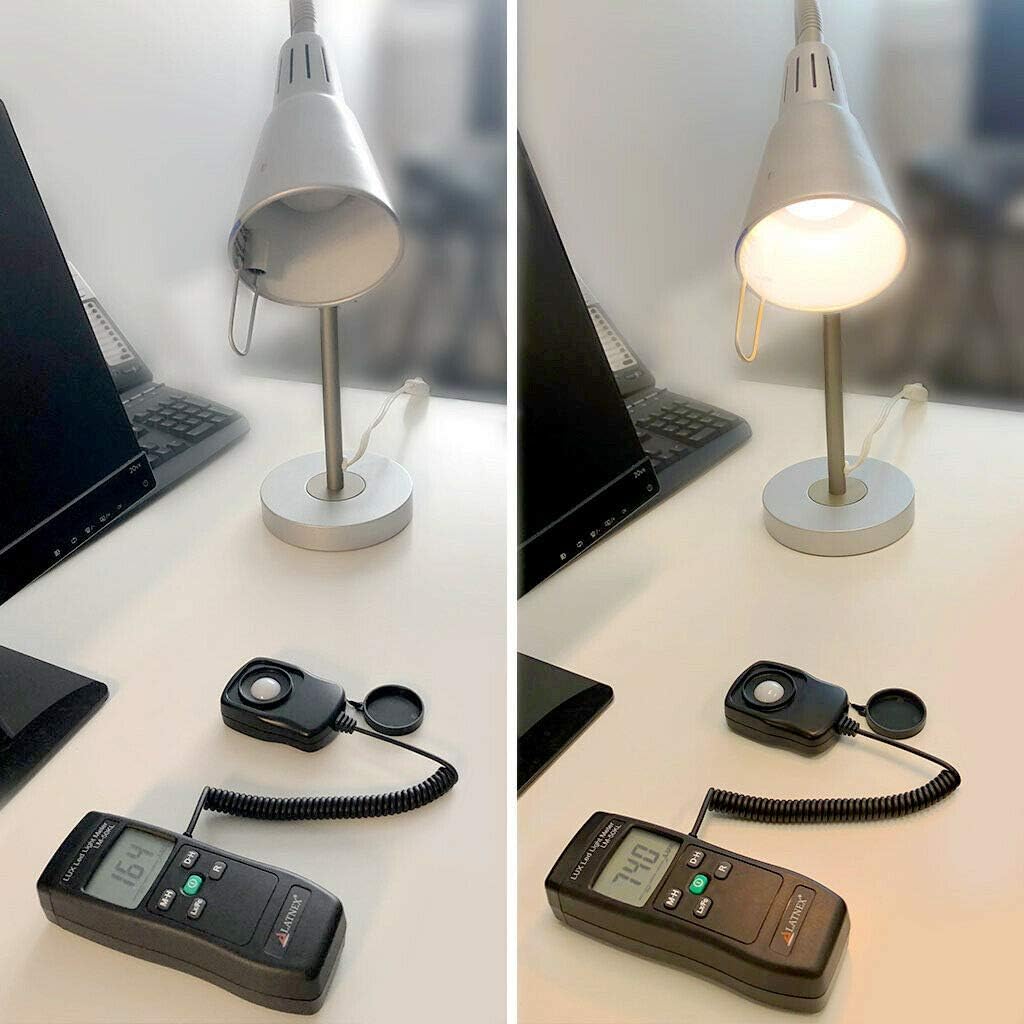 LATNEX Light Meter LM-50KL Measures Lux/Fc - LED/Fluorescent, Industrial, Household, and Photography - Calibration Certificate Included