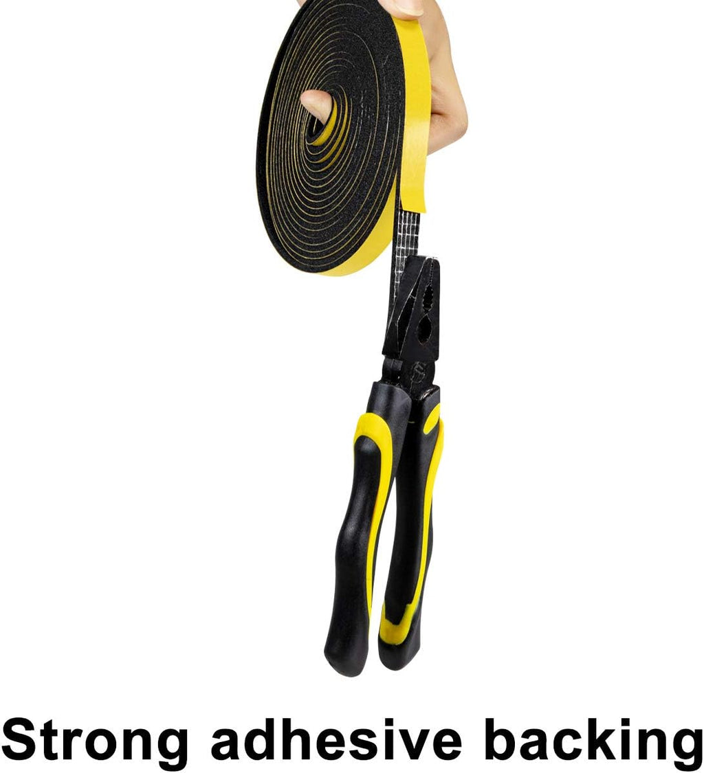 TORRAMI Weather Stripping for Windows 1/2 inch W x 1/4 inch T x 13 Ft Length,Foam Sealing Insulation Tape Weather Strip (Total 26 Ft Length, 2 Rolls of 13 Ft Each)