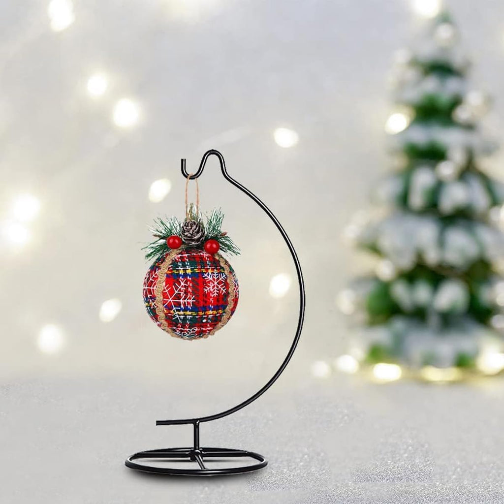 Ornament Display Stand Air Plant Stand Iron Hanging Stand Flower Pot Stand Rack Holder for Hanging Glass Globe Witch Ball Terrarium Christmas Ornament and Home Wedding Decoration (Moon shape2)