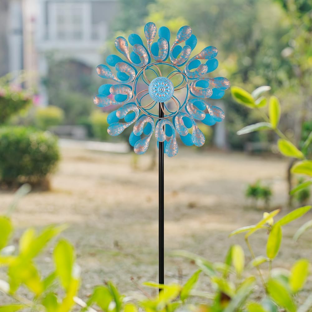 Metal Wind Spinner,Outdoor Wind Spinners & Sculptures for Yard and Garden Art Decor,Garden Windmill for Patio,Lawn