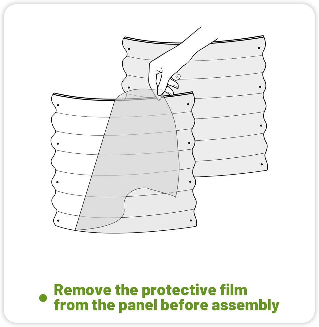 SnugNiture Galvanized Raised Garden Bed Outdoor, 2 Pcs 4x2x1ft Oval Metal Planter Box for Planting Plants Vegetables, Green