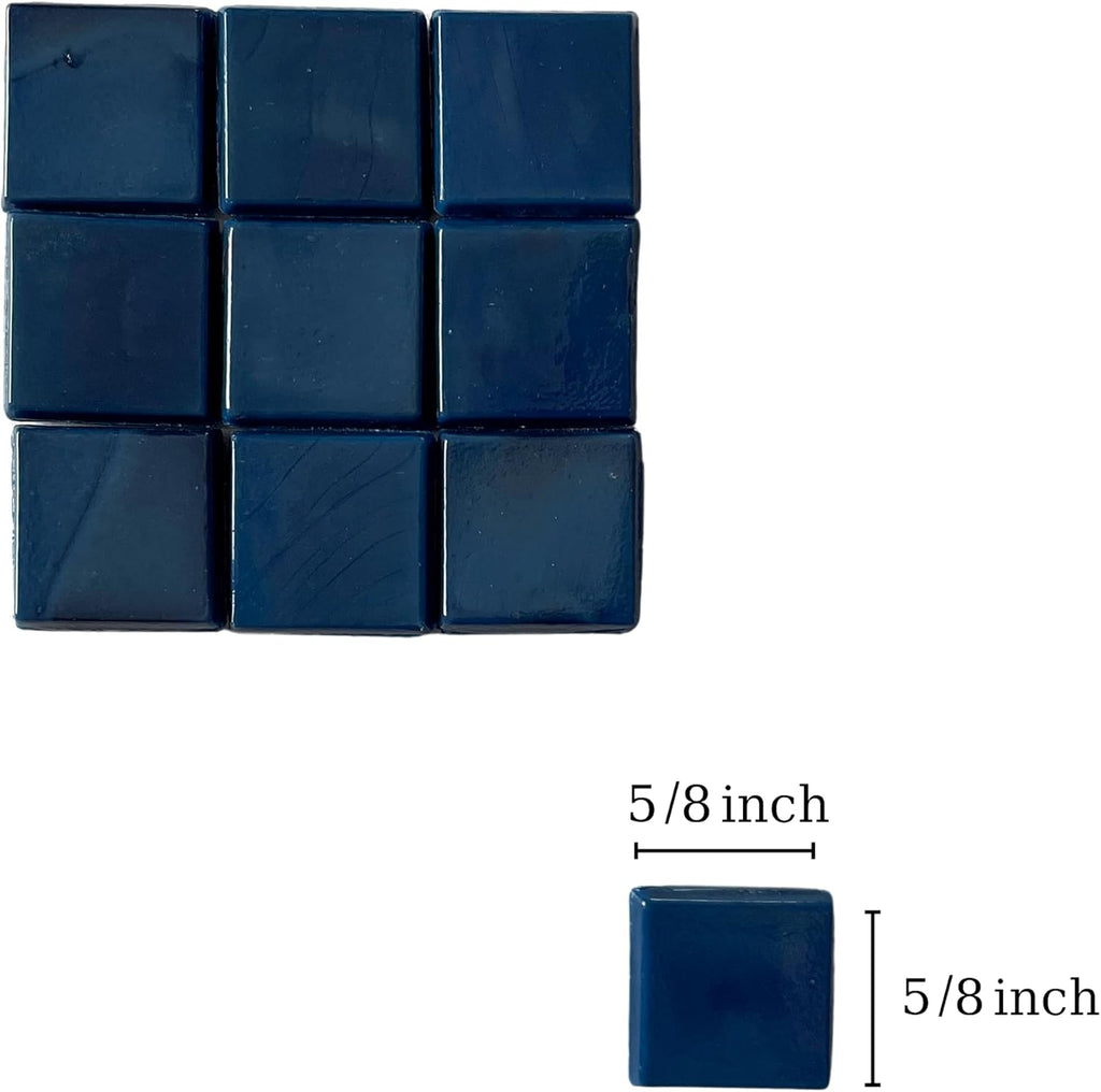 SMEIINIK 1.1lb Bulk Single Iridescent Color Mosaic Tiles for Crafts, Glass Mosaic Pieces for Mosaic Puzzles, Stained Glass Tiles for Mosaic DIY, Mosaic Making Supplies(AJ77-29)