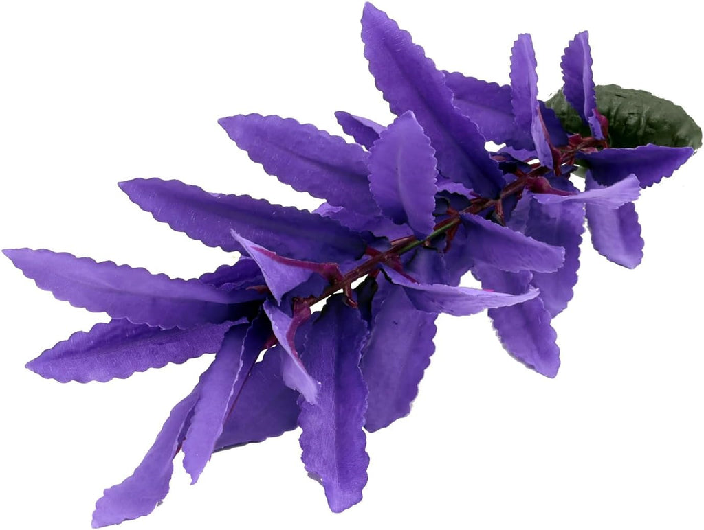 2-Pack 12 Inch Aquarium Silk Aquarium Plants, Artificial Plastic Plant for Small Tank, Goldfish, Fish Hides (Purple, 12 Inch)