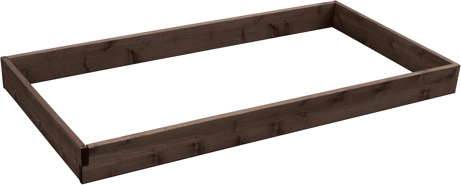 Red Cedar Wood Raised Vegetable Garden Bed - Amish Made in USA (5.5" Raised Bed, Walnut Stain)