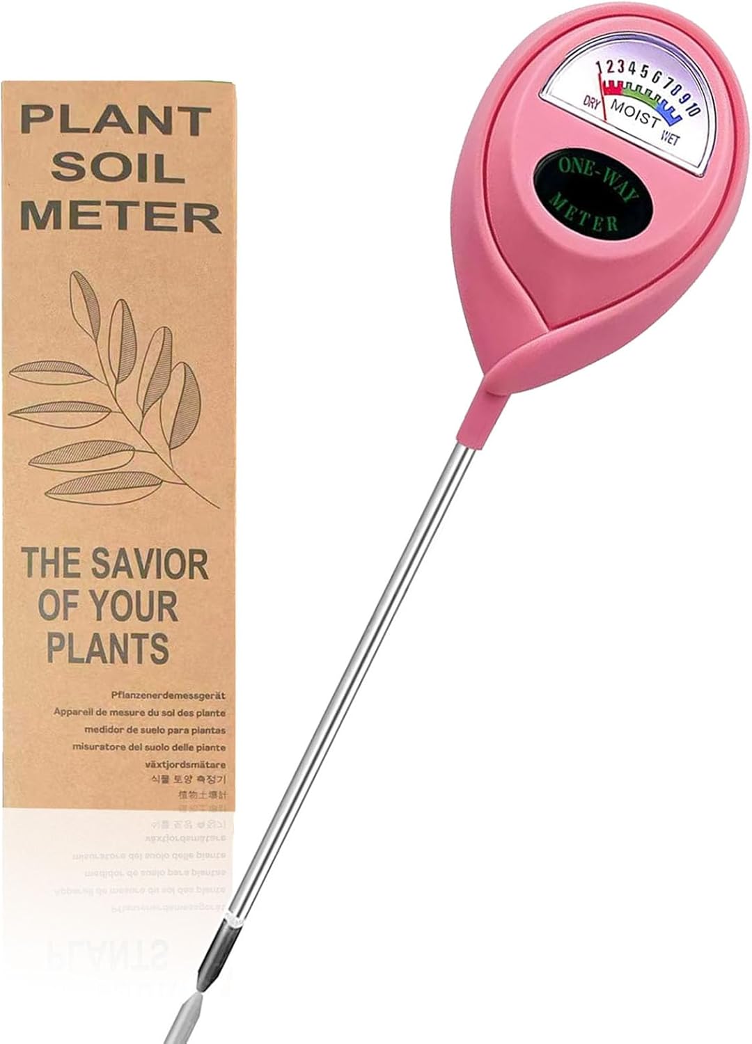Soil Moisture Meter, Garden Plant Water Meter, Plants Moisture Meter, Lawn Soil Tester, Soil Water Gauge for Potted Plants, Plant Moisture Monitor No Battery Required Free Plant Watering Guide (1)