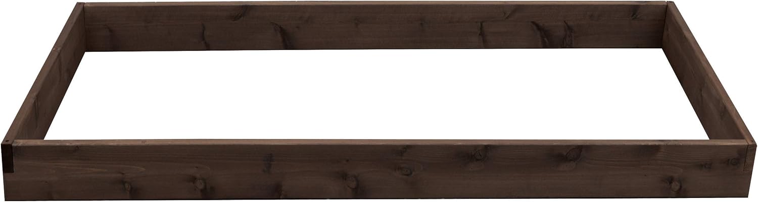 Red Cedar Wood Raised Vegetable Garden Bed - Amish Made in USA (5.5" Raised Bed, Walnut Stain)