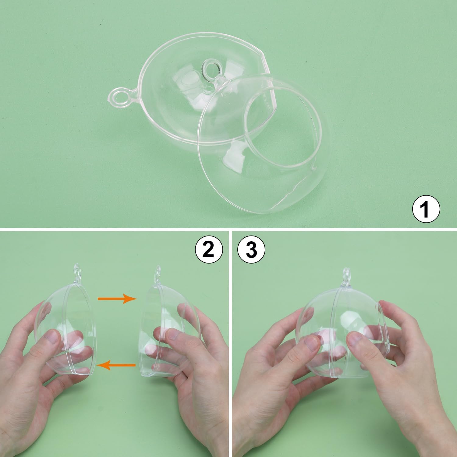 39 Pcs 4 Inch Hanging Glass Globes Orbs, Clear Ornaments Balls, Tealight Candle Holder for Wedding, Christmas, Party, Centerpiece Accessory and Home Decor by KUKLIPJIM.