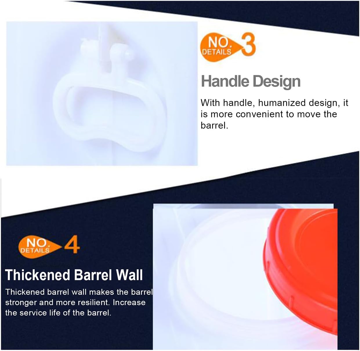 Large Capacity Water Container with Spigot Hose, Portable Water Storage Tank 52.8 Gallon No Leakage Camping Water Carrier for Emergency Vehicle Car Outdoor Hiking Picnic(Size:80L/21.1Gal)