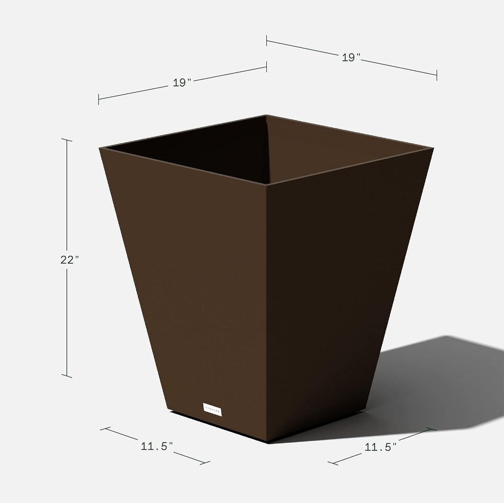 Veradek Pure Series Nobleton Plastic Planter - Large Pots for Indoor or Outdoor Porch/Patio | Durable All-Weather Use with Drainage Holes | Modern Planter Décor for Flowers, Shrubs, Trees