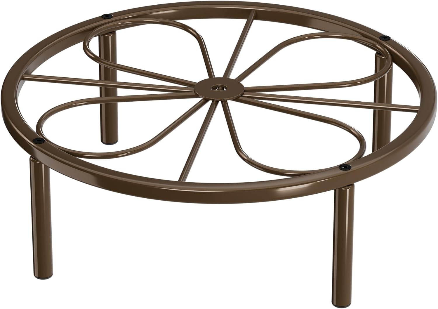 Brown Plant Stand Plant Holder - 10.24'' Short Plant Riser for Garden Courtyard, Heavy Duty Flower Stand for Multiple Plant Indoor or Outdoor.