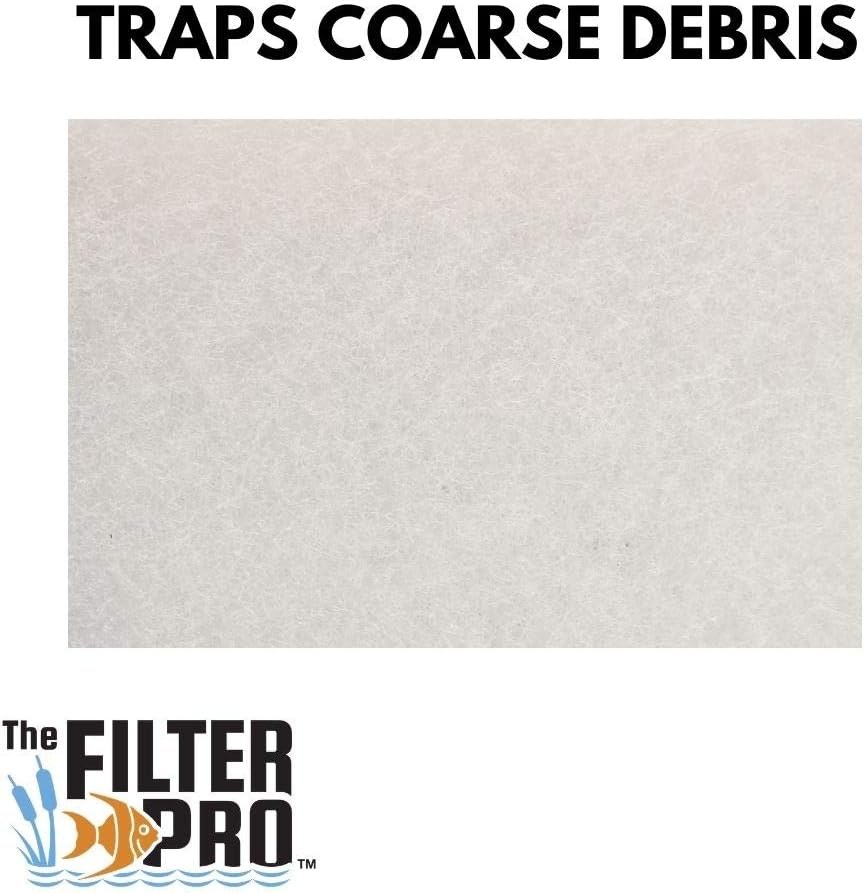 Beige Coarse Filter Media, 2" Thick, 24" x 56" Roll, Perfect for Aquariums, Ponds or Water Gardens, Made in USA
