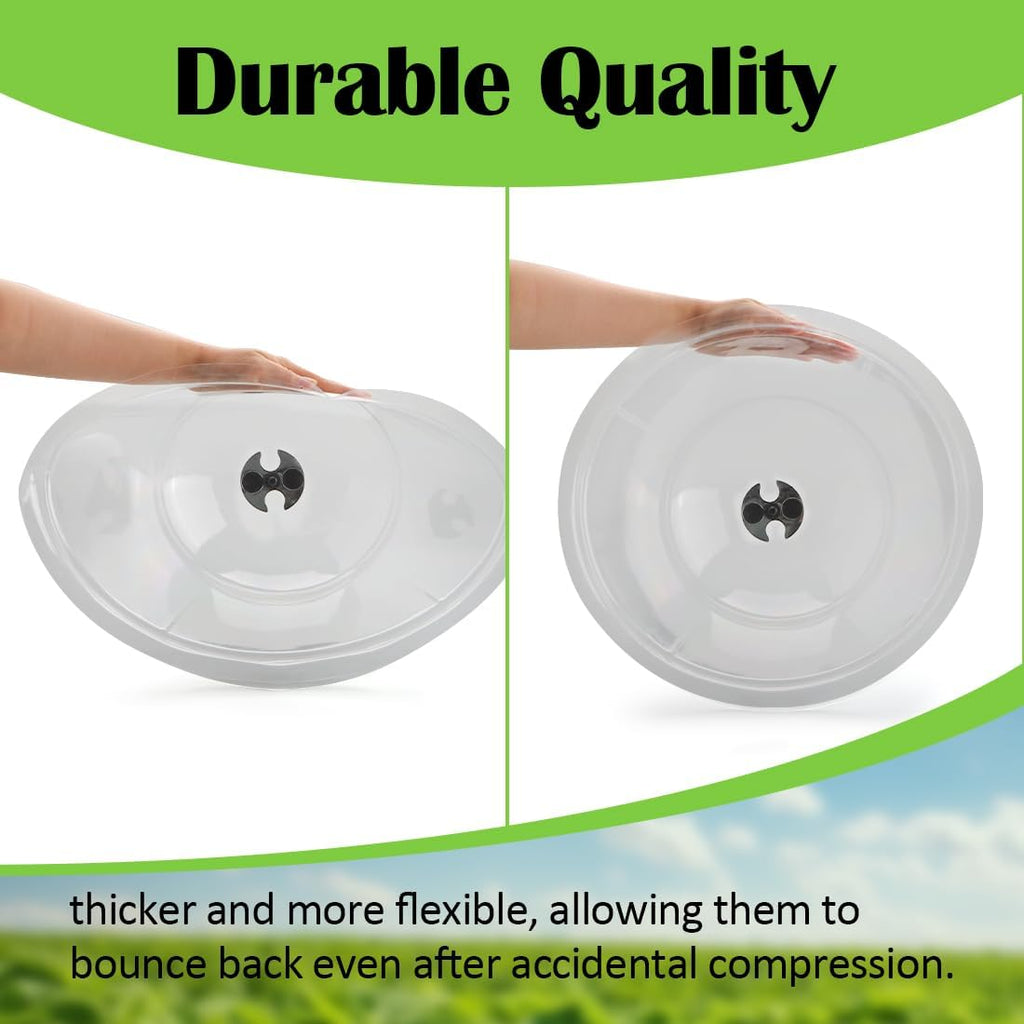 13 Inch Humidity Domes Garden Cloches for Plant Protection, Protectors from Animals, Garden Clear Plant Cover with Ventilation Holes 5 Pack