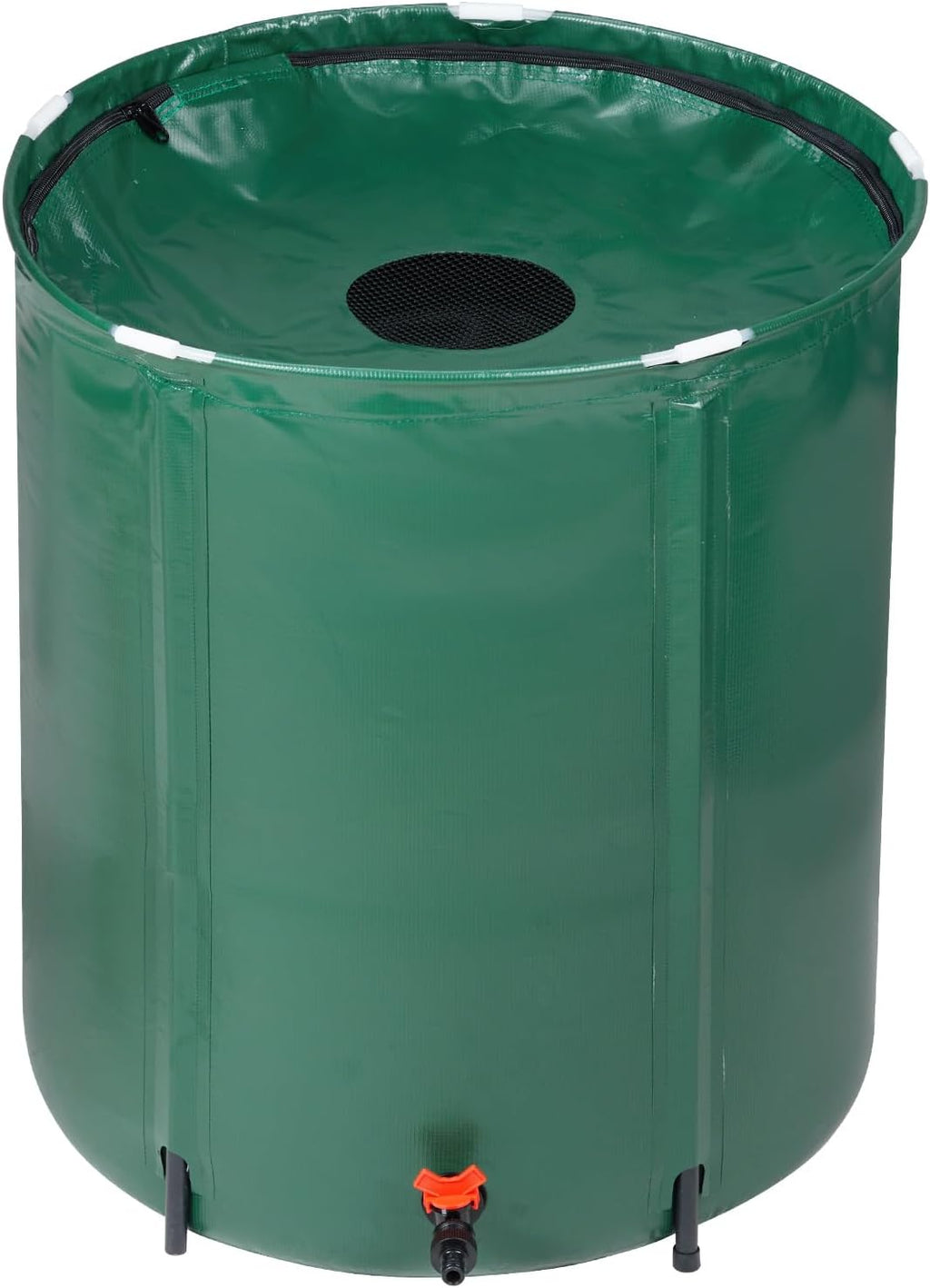 50 Gallon Collapsible Rain Barrel, Portable Rainwater Collection System, Water Storage Tank, Rain Catcher Barrel with Spigots and Overflow Kit, Rain Water Barrel Collector for Garden, Green