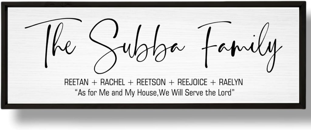 Last Name Signs for Home, Personalized Wall Decor, Framed Family Name Signs for Home Decor, Custom Wood Sign, Established Farmhouse sign, Housewarming Gift