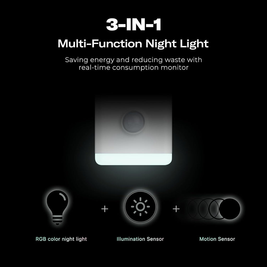 THIRDREALITY Multi-Function Night Light, Zigbee Repeater, 3-in-1 Combines a Motion Sensor, a Illumination Sensor and RGB Color Night Light, 1-100% Adjustable Brightness, Zigbee hub Required