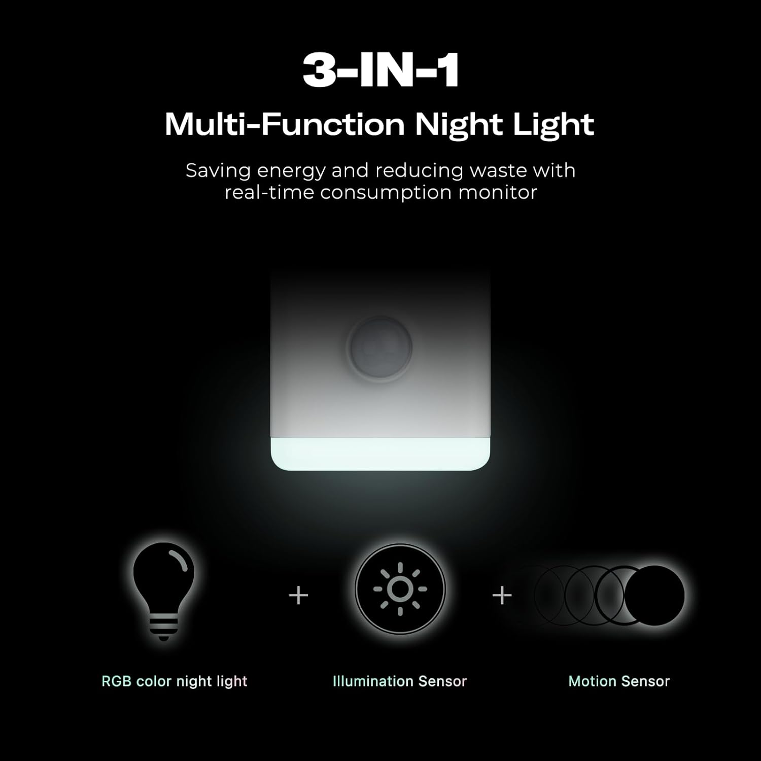 THIRDREALITY Multi-Function Night Light, Zigbee Repeater, 3-in-1 Combines a Motion Sensor, a Illumination Sensor and RGB Color Night Light, 1-100% Adjustable Brightness, Zigbee hub Required