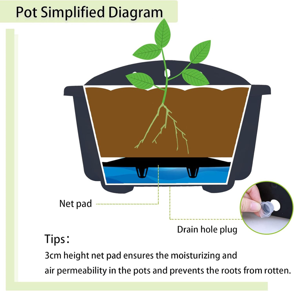 summer flower Hanging Flower Pots, 3 Pack 9.84” Wall Hanging Planters for Railing Fence Balcony, Plastic Plants Pots for Window Box Garden Outdoor Flowers Indoor Decor (Black)