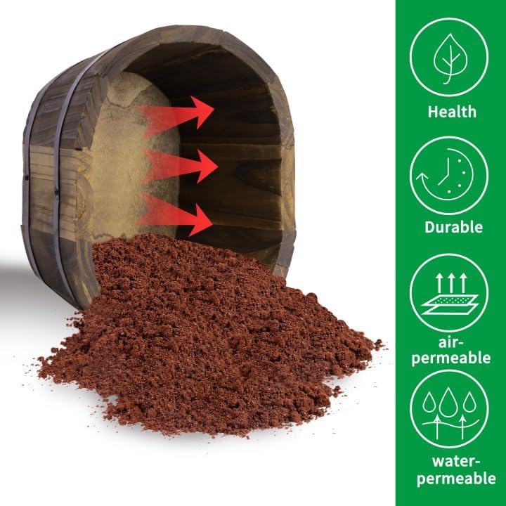 Adnee 3 Pcs Wooden Whiskey Barrel Planters - 3 Sizes Wooden Bucket Barrel Garden Planters Set - Rustic Flower Planters Pots Container for Indoor Outdoor Garden Home Plants(5.3",7.3",8.3")