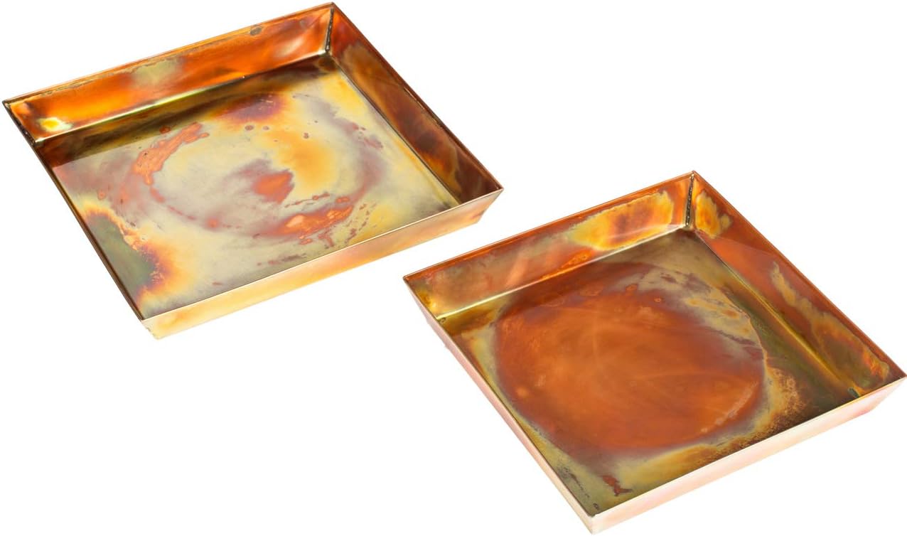 H Potter Patio Deck Indoor Outdoor Garden Flower Planter Set of 2 Rustic with Tray