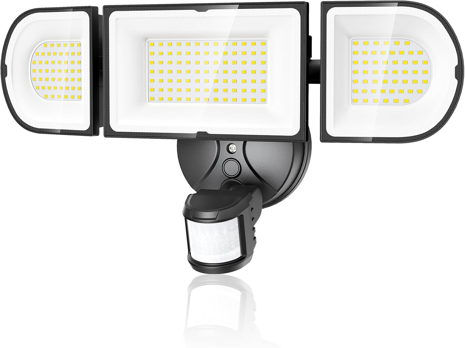 Olafus 180W Motion Sensor Outdoor Lights, 18000lm Dusk to Dawn LED Flood Lights Outdoor Wired, 6500K Daylight Motion Lights for Outside, IP65 Waterproof Exterior Security Light, Black