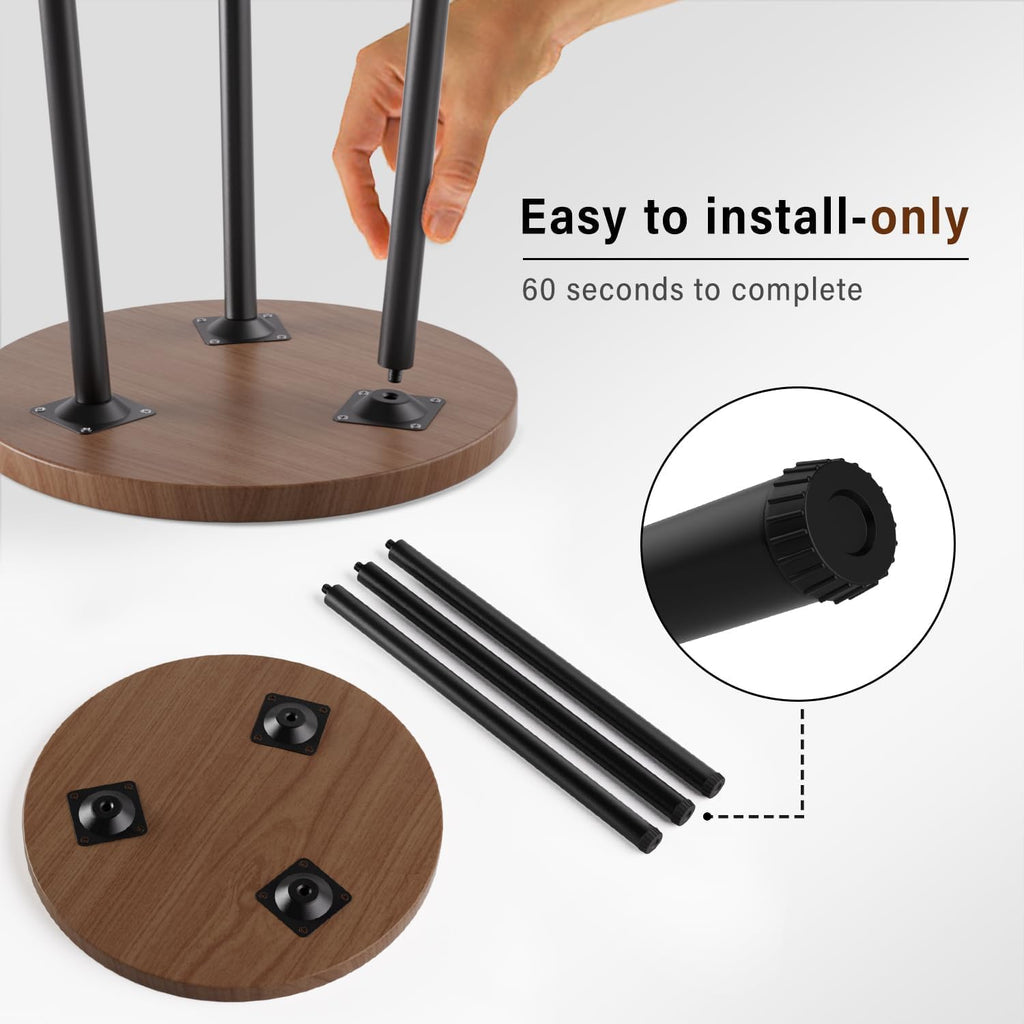 Plant Stand Indoor 14'': Indoor Plant Stand 2 Pack Metal Plant Table - Wood Plant Stool Outdoor Small Round Side End Table Mid Century Modern Decor - Home Decor