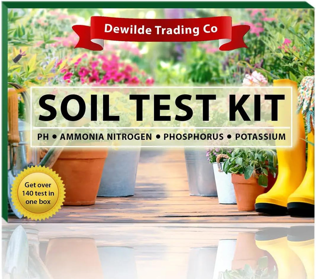 Soil Test Kit -140 Test- 2025 Updated- Testing PH Ammonia Nitrogen Phosphorus and Potassium - Tester for Your Vegetable Garden Lawn and Soil