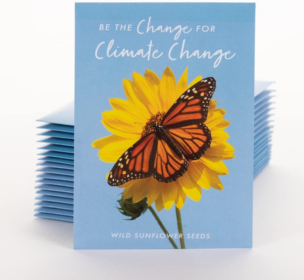 25 Earth Day Wild Sunflower Seed Packets