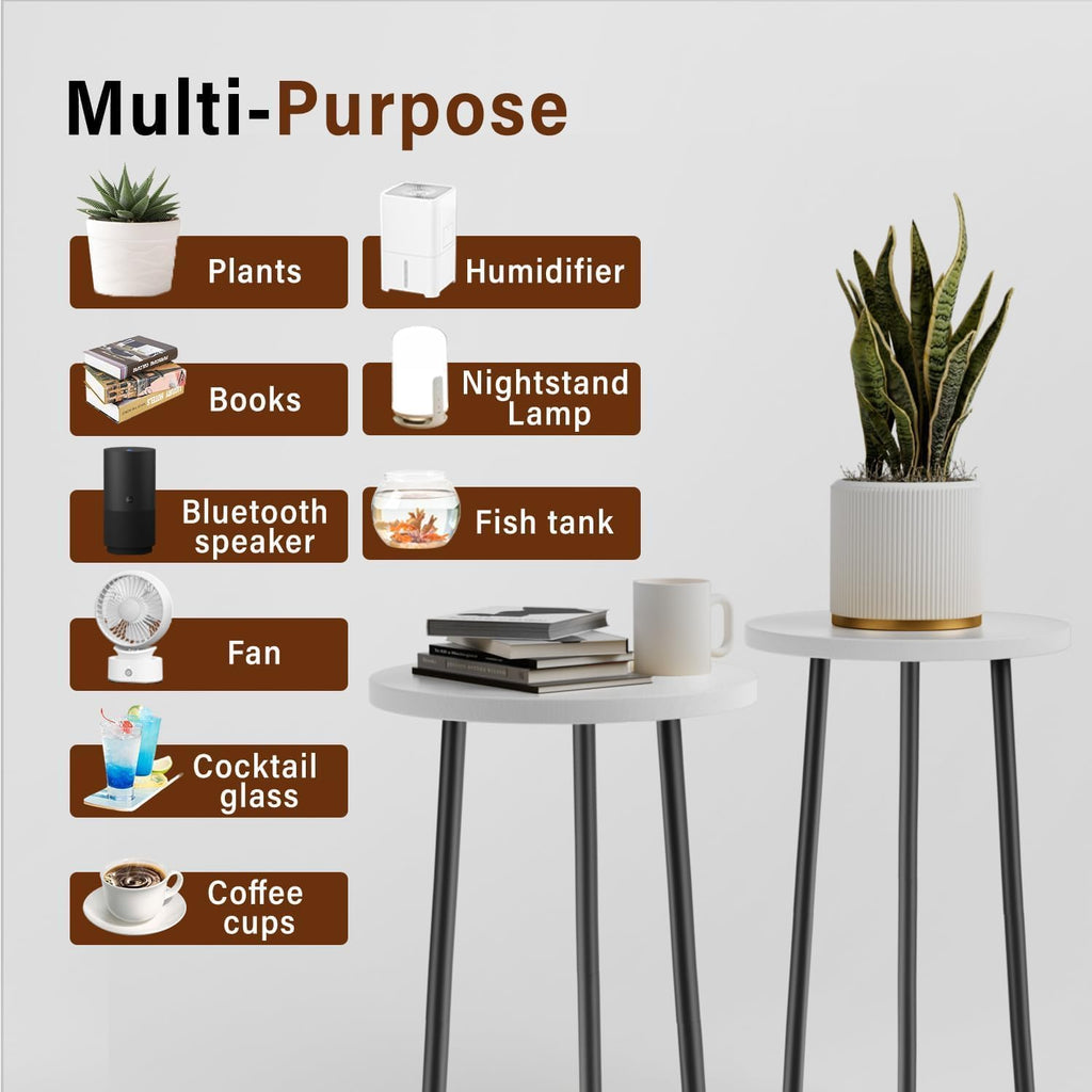 Plant Stand Indoor 20 Inch: Mid Century Plant Holder 2 Pack Corner Plant Stand - Tall Plant Table for Indoor Plants Home & Garden Decor