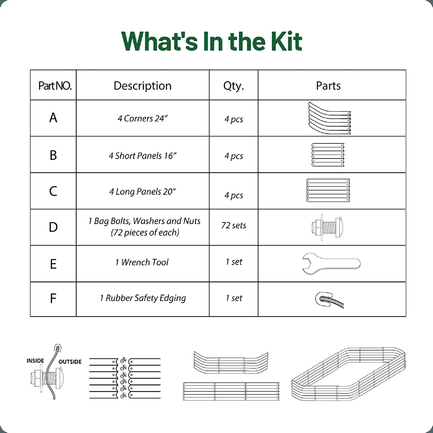 Olle Metal Raised Garden Bed Easy Quick Setup Metal Garden Bed 32" Tall, 12-in-1 for Growing Flowers Herbs DIY Gardening, Sage Green 32" Tall