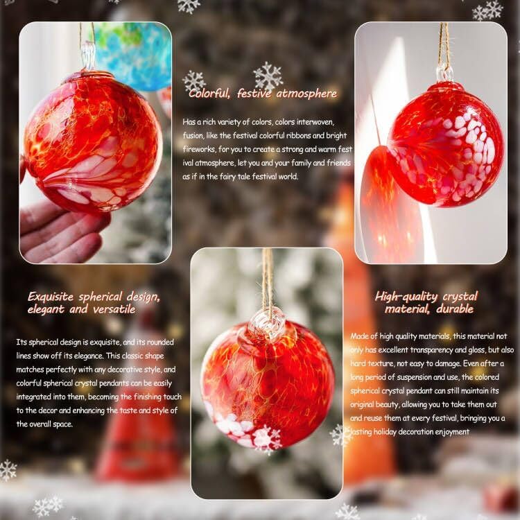 4 Inch Hand Blown Glass Gazing Ball Witches Ball Ornament Garden Patio Window Decor