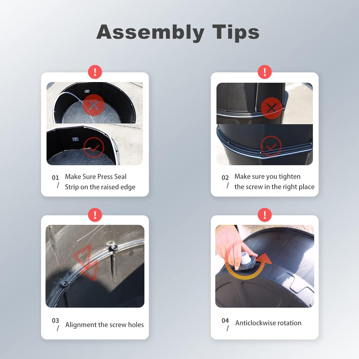 EJWOX Rain Barrels to Collect Rainwater from Gutter for Outdoor Use, 45 Gallon Black Rain Water Collection Barrels, BPA Free Water Catcher with Spigot, Lid, and Hose