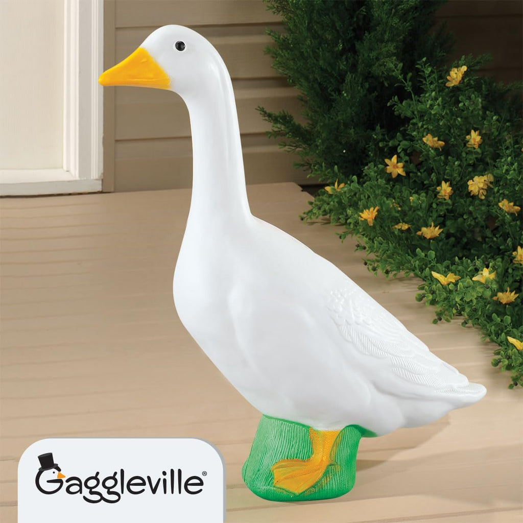 Fox Valley Traders Large White Goose, Plastic Garden Décor, 23” High