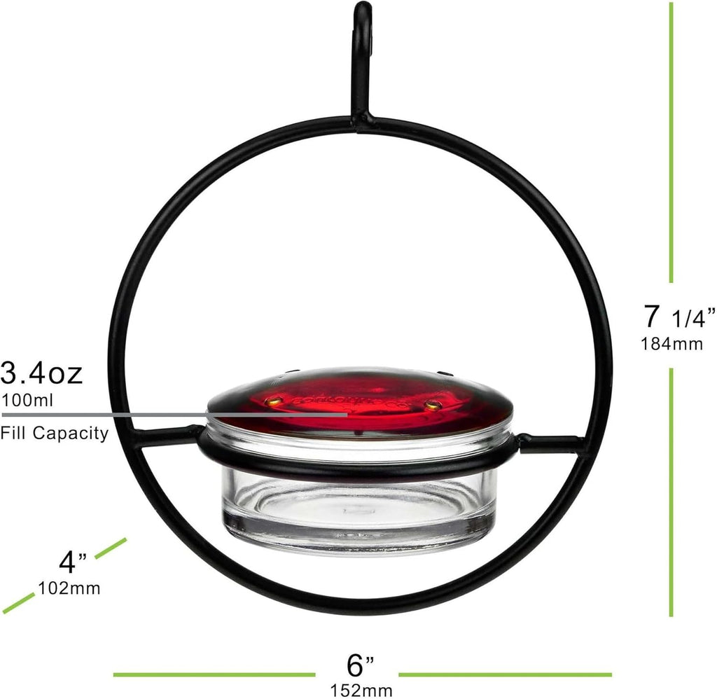 Hummble Slim Hummingbird Feeder, M045-301-3, 3.4 Ounce Capacity, Clear, 3 Piece