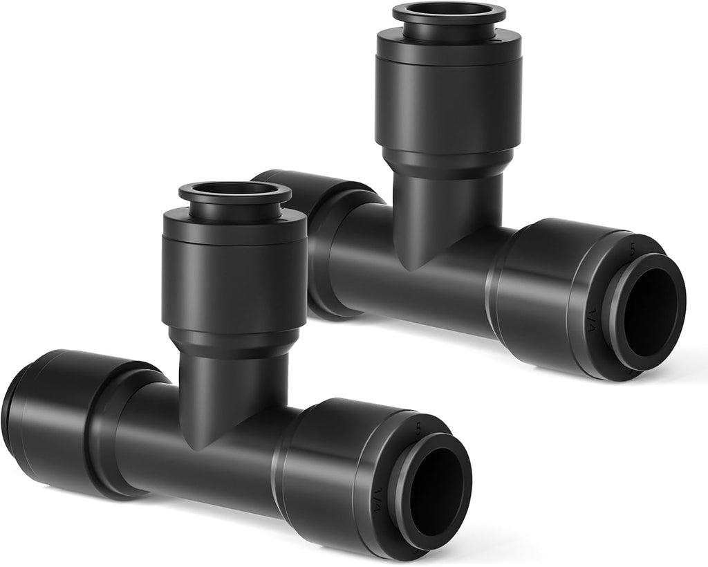 MIXC Quick Connect 1/4" Drip Irrigation Tee Connectors, Universal Barbed Fittings for 1/4" Tubing, Leak-Free Solution for Sprinkler & Drip Systems, 15 Pack