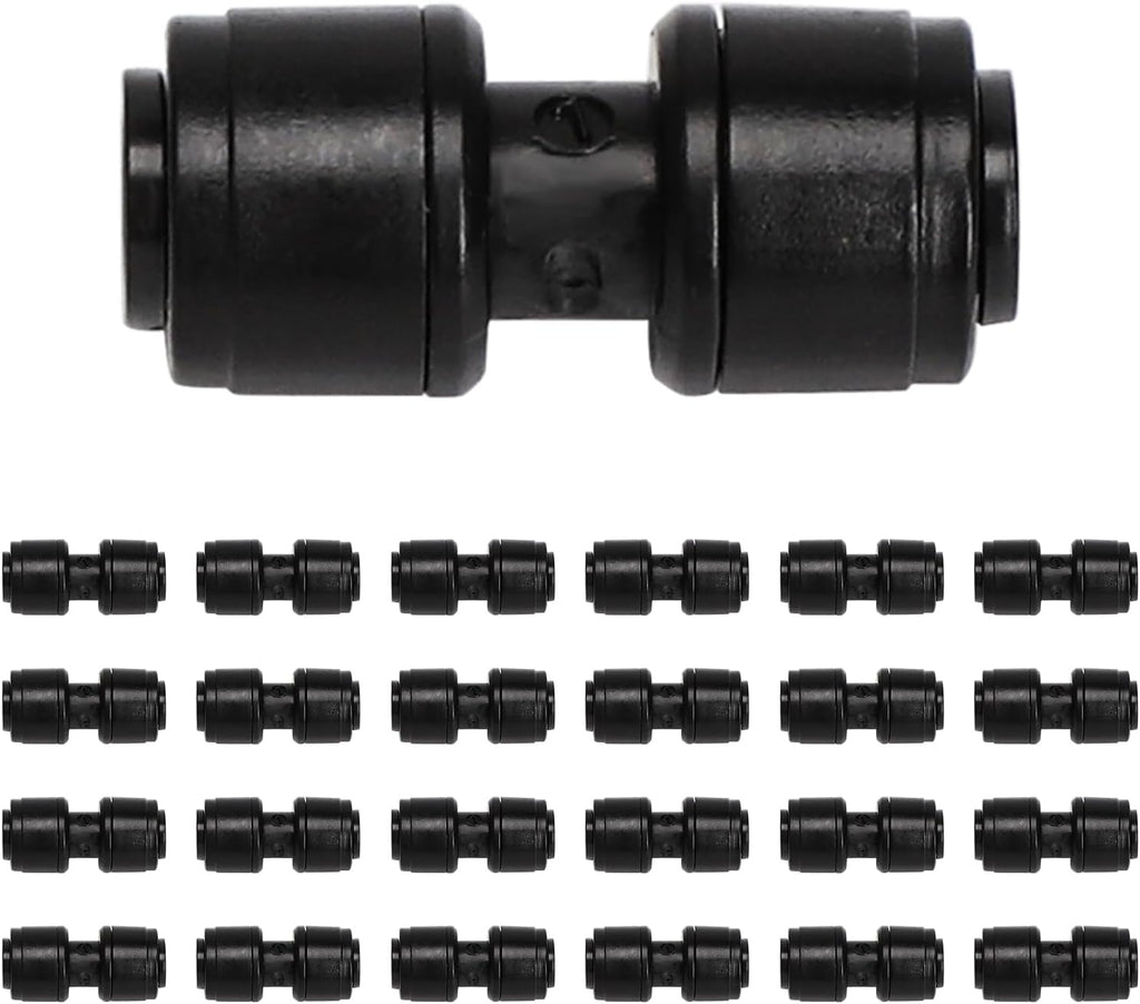 MIXC 20 Pack 1/4" Drip Irrigation Coupling Connectors, Quick Connect Drip Line Connectors for 1/4 Inch Irrigation Tubing, Leak Free Irrigation Tubing Connectors for Garden Sprinkler System.