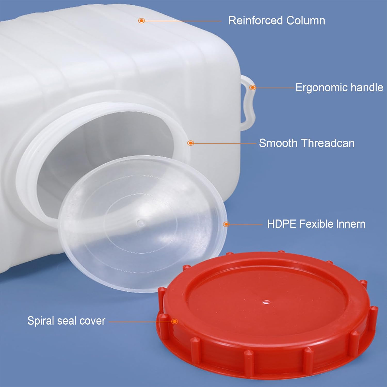 Large Capacity Water Container Plastic Water Tank with Faucet and 3M Water Pipe, Heavy Duty Water Storage Carrier Portable Durable for Outdoor Hiking Emergency Self-Driving(Size:200L/52.8Gallon)