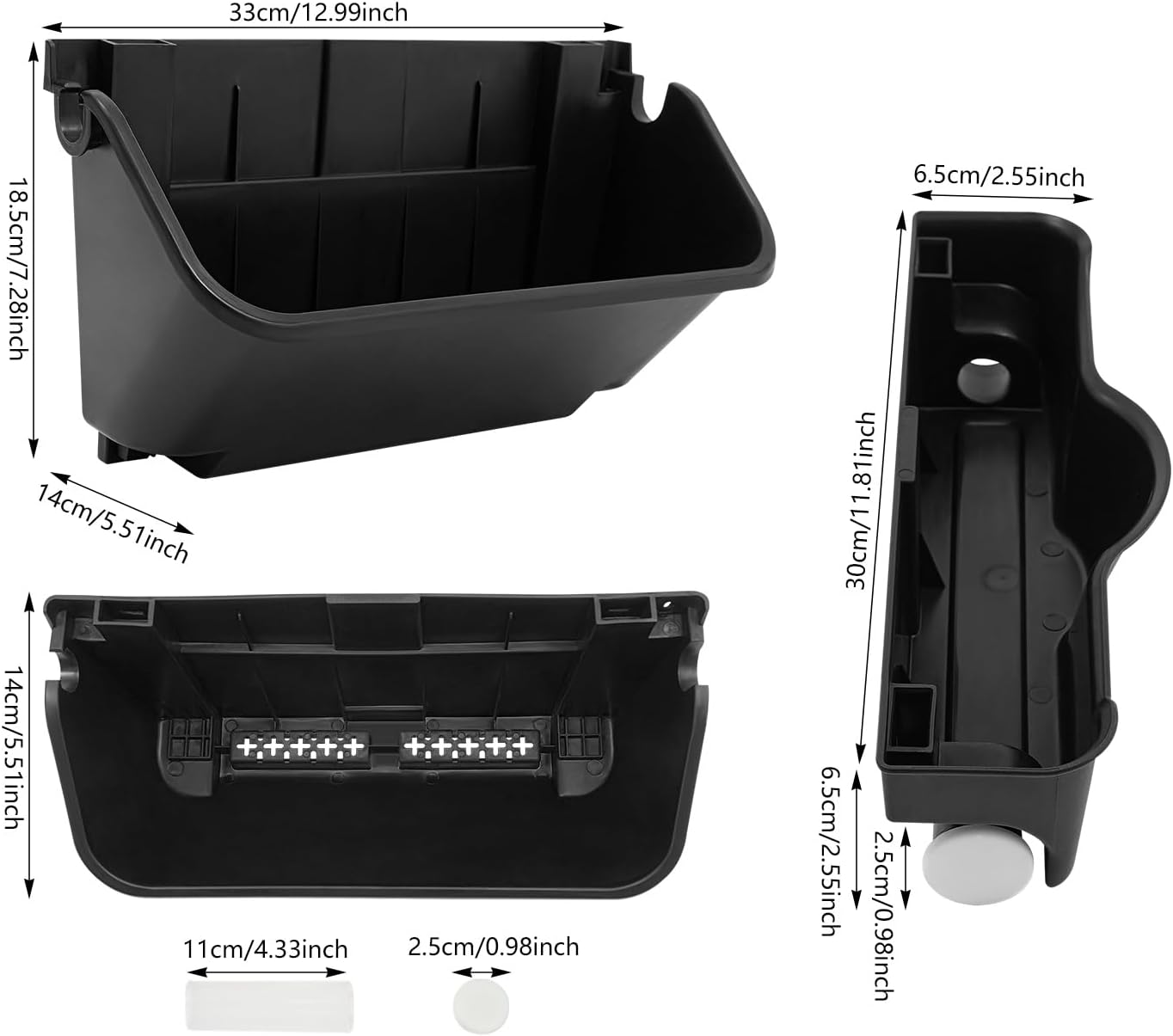 24Pack Vertical Wall Planter, 13 inch Wall Mounted Garden Planters, Stackable Wall Hanging Planter, Plastic Flower Pot with 4 Drainage Tray & 6.56FT Drainage Pipe for Indoor and Outdoor (Black)