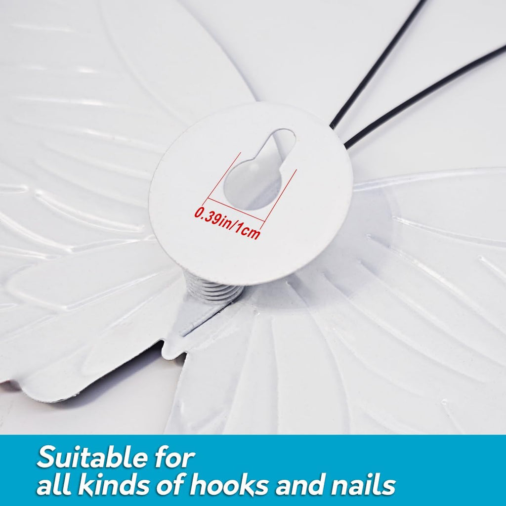 Metal Butterfly Wall Decor - 5 Pack Lifelike Butterflies Wall Art Sculpture Hanging Decorations for Indoor or Outdoor, Yard Patio Fence Garden Decoration