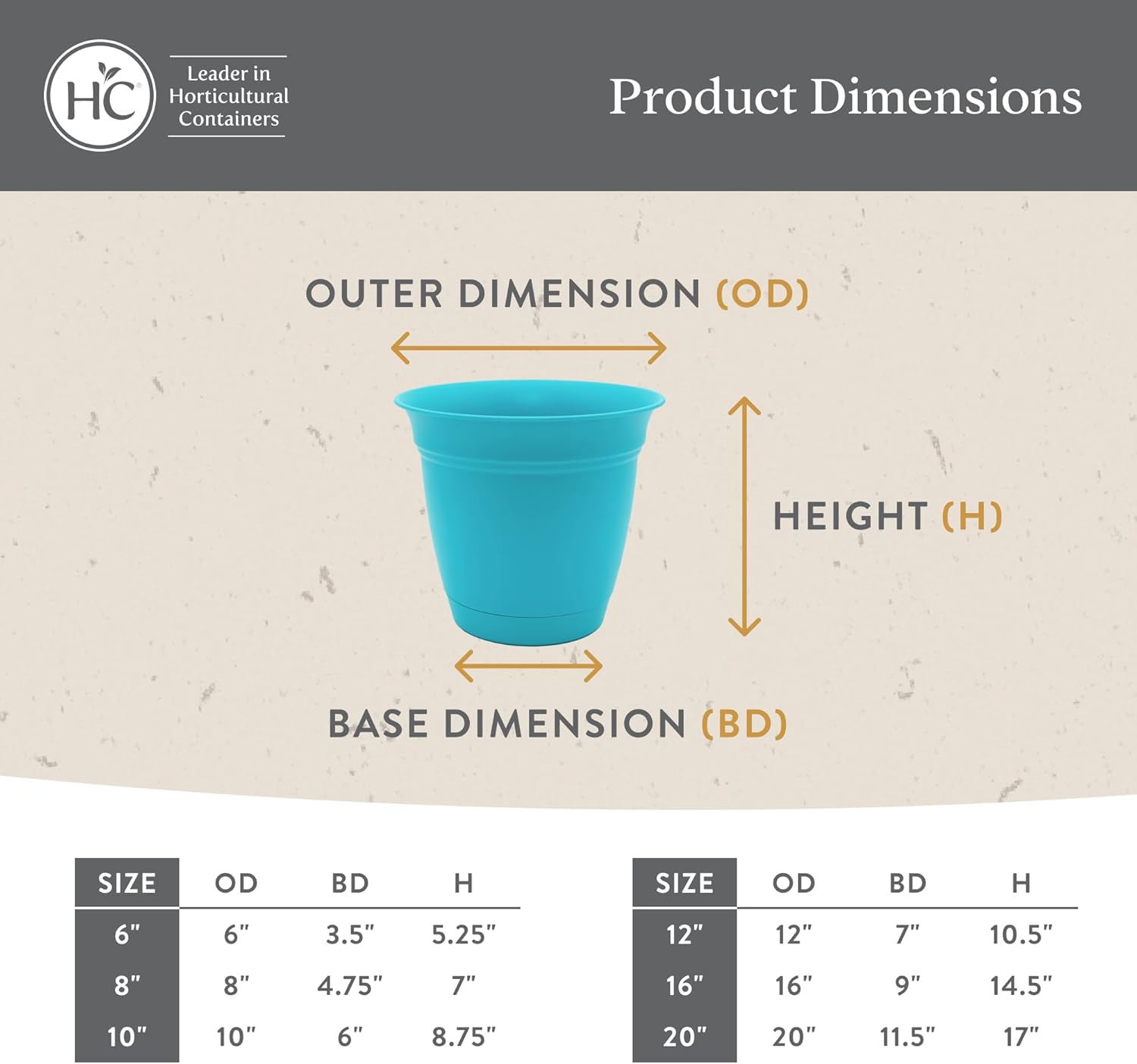 The HC Companies Eclipse Round Planter with Saucer - Outdoor & Indoor Plant Pot with Drainage Holes - Lightweight, UV-Resistant Plastic Pots for Plants, Flowers & Herbs (10" Red, Pack of 1)