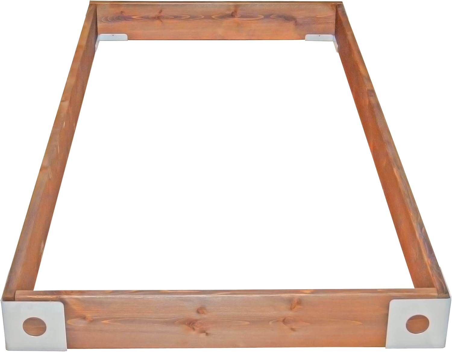 Red Cedar Wood Raised Vegetable Garden Bed - Amish Made in USA (5.5" Raised Bed with Decorative Corners, Cedar Stain)