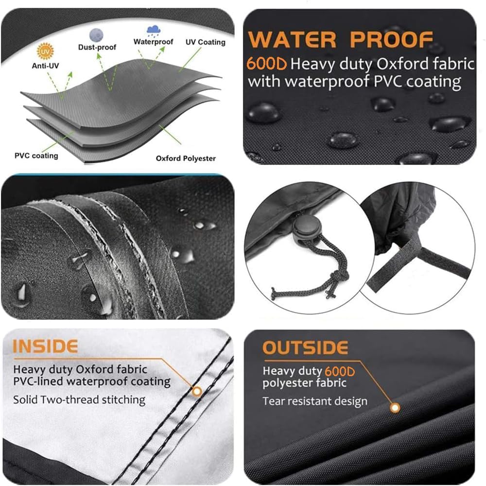 Round Fire Pit Cover, 40 Inches Diameter, 40 x 24 inch Waterproof Firepit Covers, for Patio Fire Pit, Full Coverage Dustproof Anti UV Outdoor Fire Pit Cover