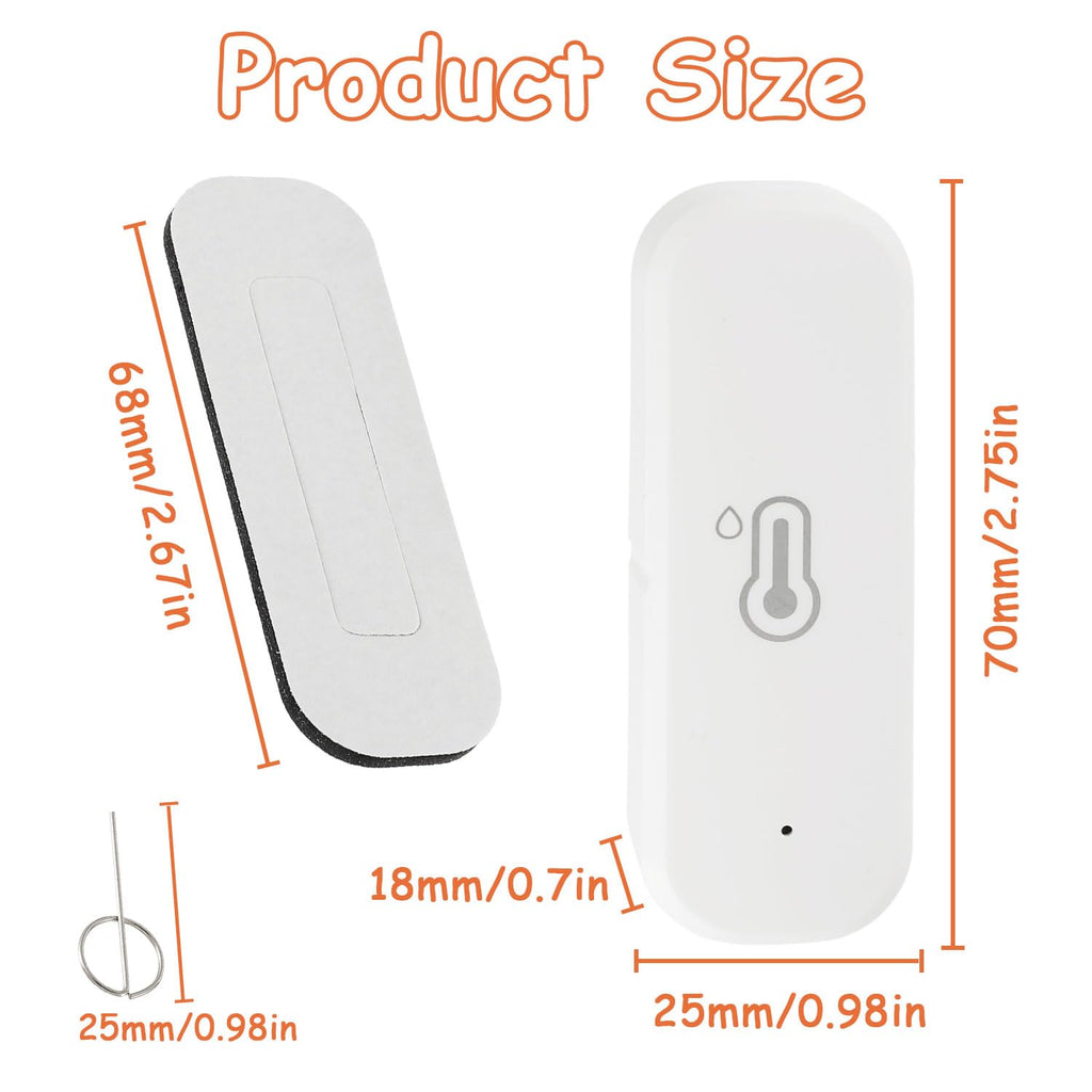 WiFi Hygrometer Thermometer Sensor, Indoor Outdoor Wireless Temperature Humidity Sensor, with Remote Monitor and Alert Compatible with Alexa(1 Pack)