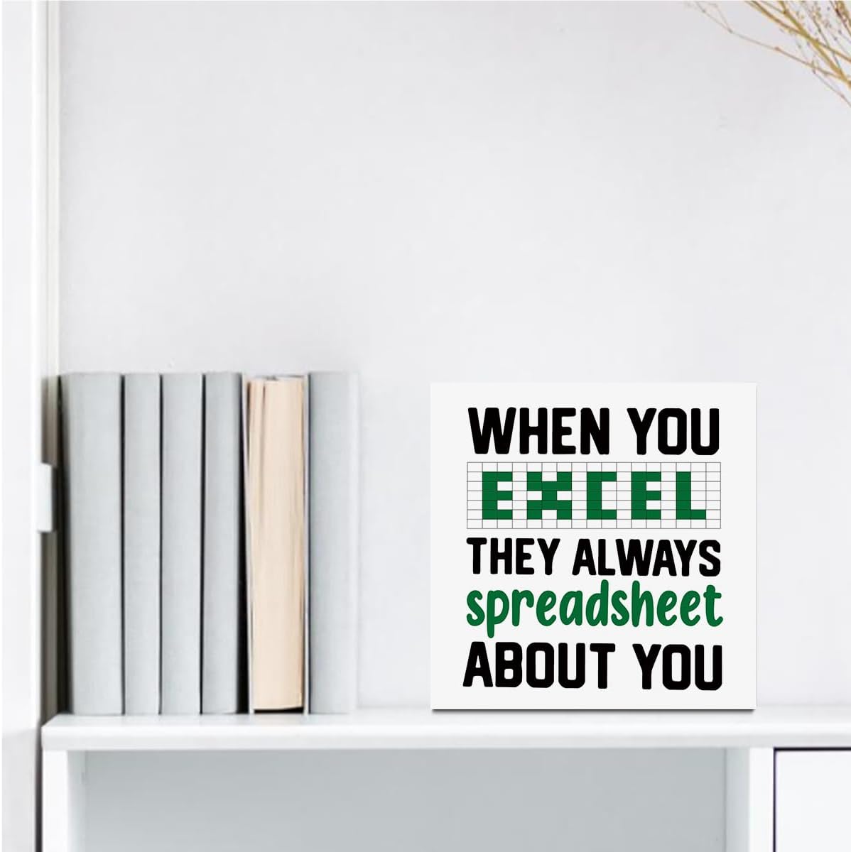 Accountant Quote Wooden Box Sign, Office Sign Desk Decorative Wooden Signs, Humorous Office Decor for Desk Shelf Tabletop Counter, Accountant Gifts For Coworker Friend