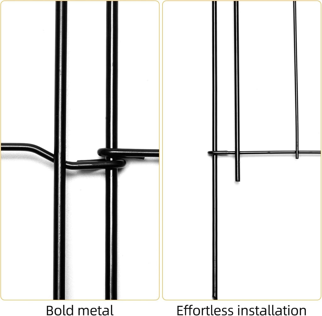 No Dig Garden Fence 16in x 20ft 20 Panels Decorative Garden Border for Fencing for Flower Beds, Dog Barrier, Patio and Yard Decoration