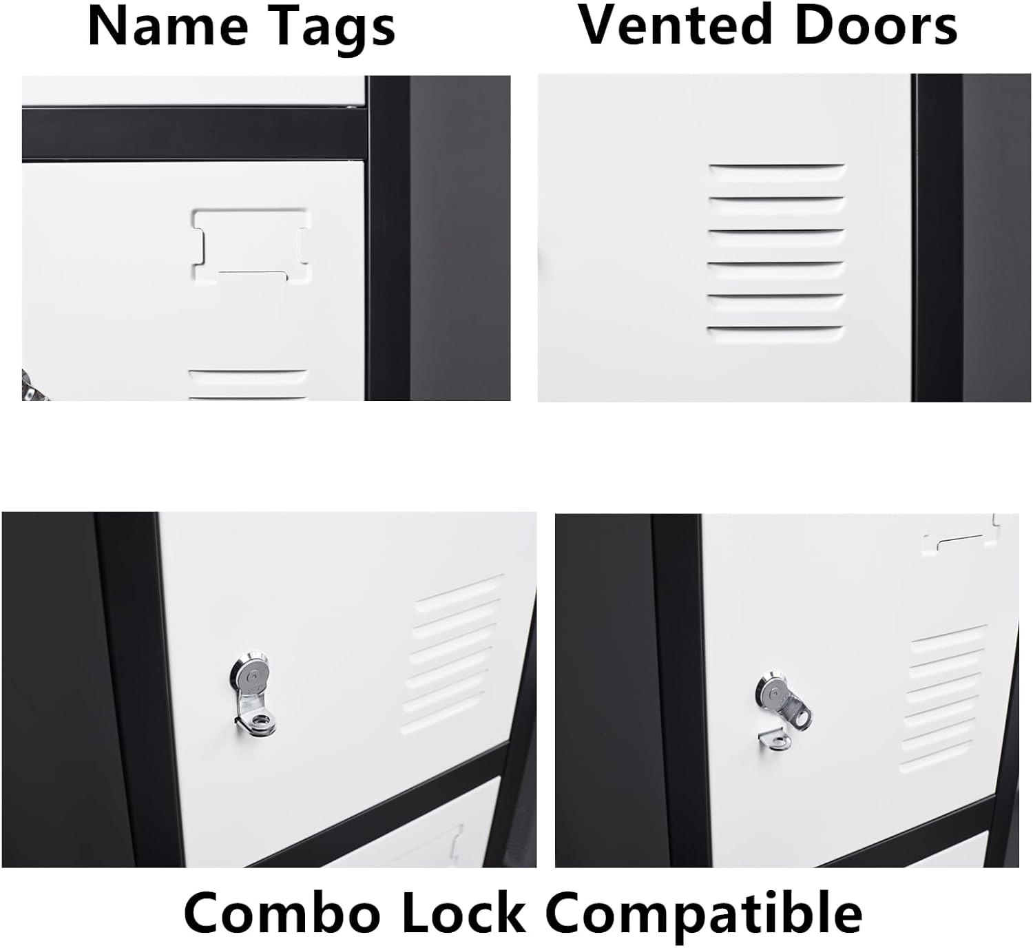 71" Heavy-Duty Steel Locker Cabinet (6-Door 6-Tier) - Secure Storage for School Lockers, Office Employee, Gym & Home Organization - Industrial Metal Lockers