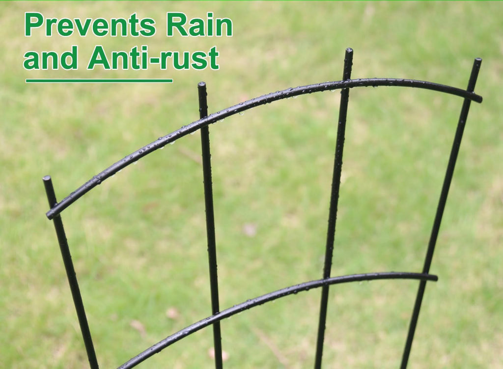 4 Pack 32'' Trellis for Potted Plants, Metal Garden Trellis for Climbing Plants Outdoor, Indoor Plant Trellis Black Coated Flower Pot Trellis for Climbing Plants Houseplants Vine Ivy