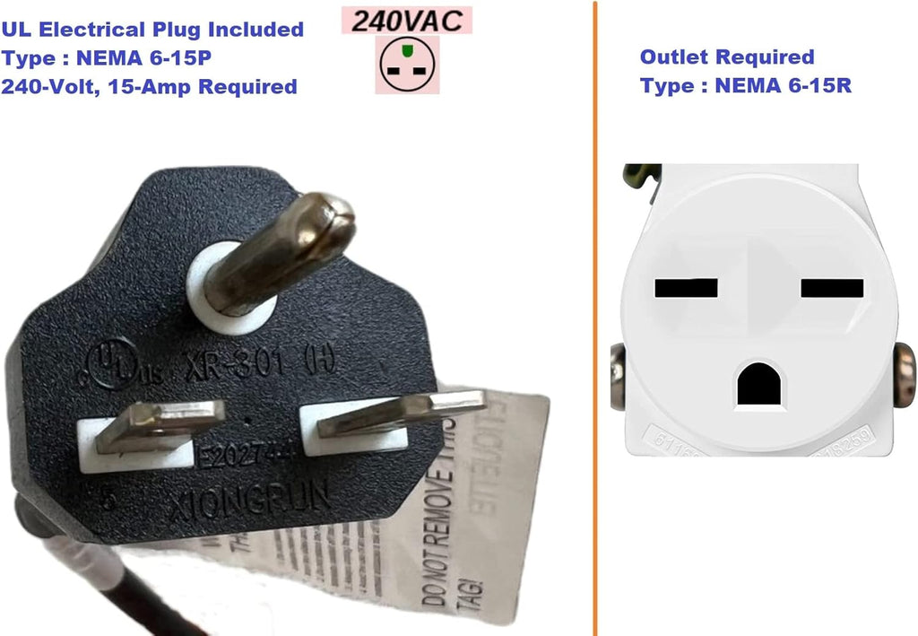 Dr. Infrared Heater 10,260 BTU Infrared Heater, Indoor and Outdoor Heater for Patio, Garage, Commercial & Residential, 3000W, 220-240V with Remote, Black