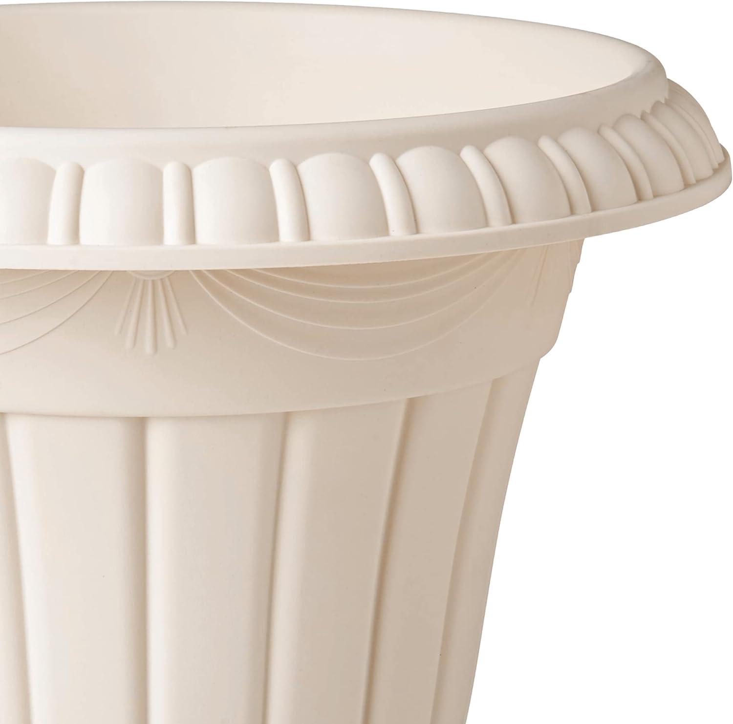PL20BG Classic Traditional Plastic Urn Planter Indoor/Outdoor, 10" x 12", (Beige)