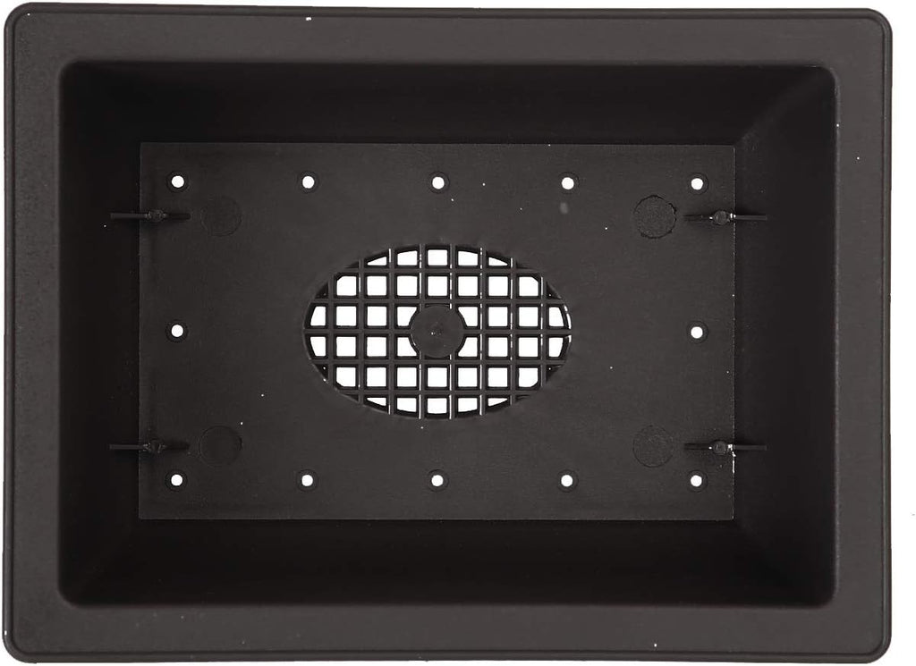 KINJOEK 15 PCS 6.5 Inch Plant Pot, Rectangular Plastic Bonsai Training Pots with 15 Humidity Trays, Flower Succulent Pots Container for Garden, Indoor, Home Decorative