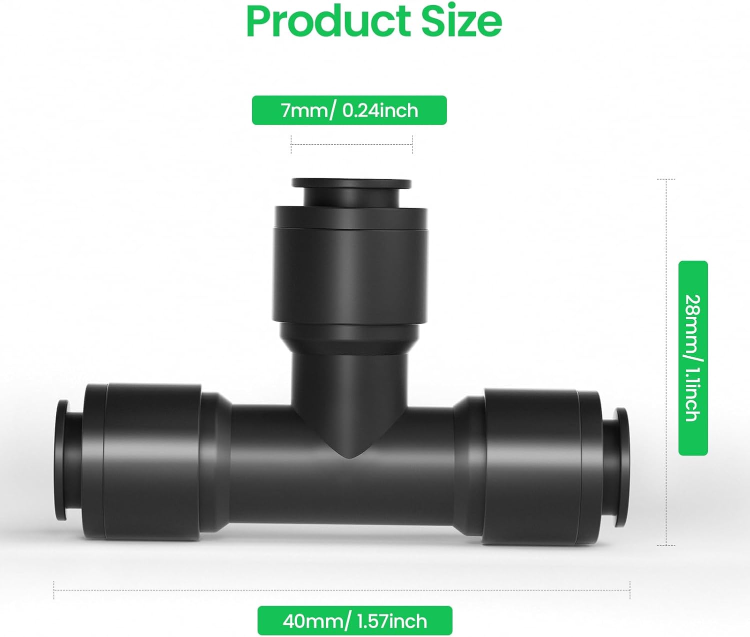 MIXC Quick Connect 1/4" Drip Irrigation Tee Connectors, Universal Barbed Fittings for 1/4" Tubing, Leak-Free Solution for Sprinkler & Drip Systems, 15 Pack